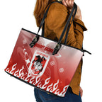 Personalized St. George Illawarra Dragons Leather Tote Bag Y2K Grunge Aesthetic With Cyber Flames and Starburst Graphics