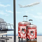 Personalized St. George Illawarra Dragons Luggage Cover Y2K Grunge Aesthetic With Cyber Flames and Starburst Graphics