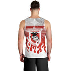 Personalized St. George Illawarra Dragons Men Tank Top Y2K Grunge Aesthetic With Cyber Flames and Starburst Graphics