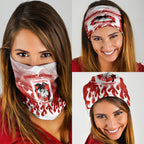 Personalized St. George Illawarra Dragons Neck Gaiter Y2K Grunge Aesthetic With Cyber Flames and Starburst Graphics