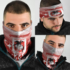 Personalized St. George Illawarra Dragons Neck Gaiter Y2K Grunge Aesthetic With Cyber Flames and Starburst Graphics