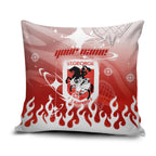 Personalized St. George Illawarra Dragons Pillow Cover Y2K Grunge Aesthetic With Cyber Flames and Starburst Graphics