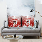 Personalized St. George Illawarra Dragons Pillow Cover Y2K Grunge Aesthetic With Cyber Flames and Starburst Graphics