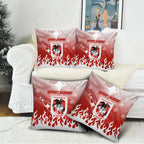 Personalized St. George Illawarra Dragons Pillow Cover Y2K Grunge Aesthetic With Cyber Flames and Starburst Graphics