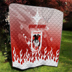 Personalized St. George Illawarra Dragons Quilt Y2K Grunge Aesthetic With Cyber Flames and Starburst Graphics
