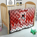 Personalized St. George Illawarra Dragons Quilt Y2K Grunge Aesthetic With Cyber Flames and Starburst Graphics