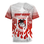 Personalized St. George Illawarra Dragons Rugby Jersey Y2K Grunge Aesthetic With Cyber Flames and Starburst Graphics