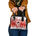Personalized St. George Illawarra Dragons Shoulder Handbag Y2K Grunge Aesthetic With Cyber Flames and Starburst Graphics