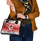 Personalized St. George Illawarra Dragons Shoulder Handbag Y2K Grunge Aesthetic With Cyber Flames and Starburst Graphics
