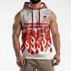 Personalized St. George Illawarra Dragons Sleeveless Hoodie Y2K Grunge Aesthetic With Cyber Flames and Starburst Graphics