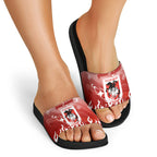Personalized St. George Illawarra Dragons Slide Sandals Y2K Grunge Aesthetic With Cyber Flames and Starburst Graphics