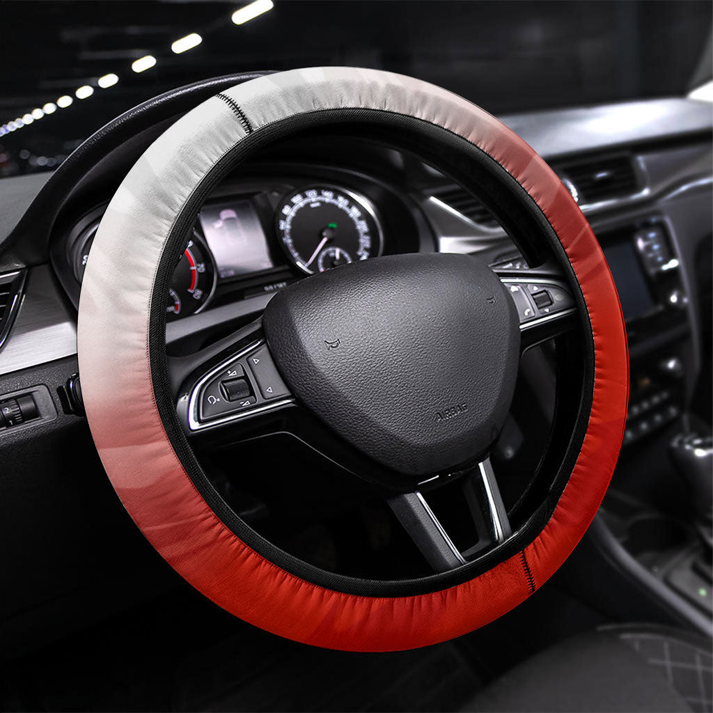 St. George Illawarra Dragons Steering Wheel Cover Y2K Grunge Aesthetic With Cyber Flames and Starburst Graphics