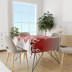 Personalized St. George Illawarra Dragons Tablecloth Y2K Grunge Aesthetic With Cyber Flames and Starburst Graphics