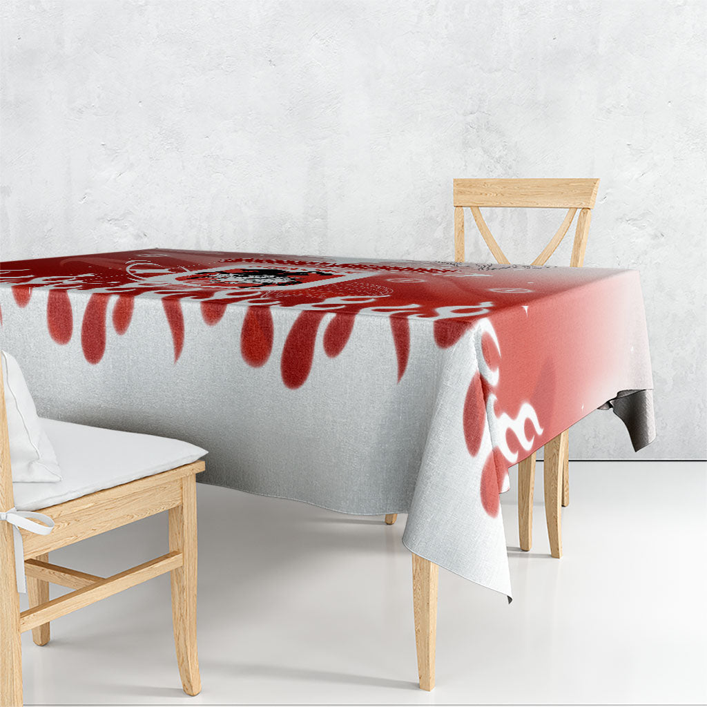 Personalized St. George Illawarra Dragons Tablecloth Y2K Grunge Aesthetic With Cyber Flames and Starburst Graphics