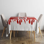 Personalized St. George Illawarra Dragons Tablecloth Y2K Grunge Aesthetic With Cyber Flames and Starburst Graphics