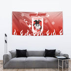 Personalized St. George Illawarra Dragons Tapestry Y2K Grunge Aesthetic With Cyber Flames and Starburst Graphics