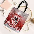 Personalized St. George Illawarra Dragons Tote Bag Y2K Grunge Aesthetic With Cyber Flames and Starburst Graphics