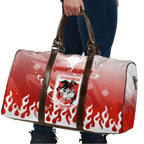 Personalized St. George Illawarra Dragons Travel Bag Y2K Grunge Aesthetic With Cyber Flames and Starburst Graphics