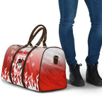 Personalized St. George Illawarra Dragons Travel Bag Y2K Grunge Aesthetic With Cyber Flames and Starburst Graphics