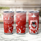 Personalized St. George Illawarra Dragons Tumbler Cup Y2K Grunge Aesthetic With Cyber Flames and Starburst Graphics