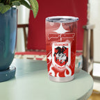 Personalized St. George Illawarra Dragons Tumbler Cup Y2K Grunge Aesthetic With Cyber Flames and Starburst Graphics