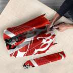 Personalized St. George Illawarra Dragons Umbrella Y2K Grunge Aesthetic With Cyber Flames and Starburst Graphics
