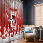 Personalized St. George Illawarra Dragons Window Curtain Y2K Grunge Aesthetic With Cyber Flames and Starburst Graphics