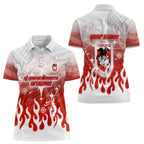 Personalized St. George Illawarra Dragons Women Polo Shirt Y2K Grunge Aesthetic With Cyber Flames and Starburst Graphics