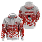 Personalized St. George Illawarra Dragons Zip Hoodie Y2K Grunge Aesthetic With Cyber Flames and Starburst Graphics