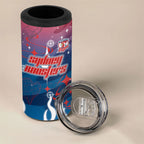 Personalized Sydney Roosters 4 in 1 Can Cooler Tumbler Y2K Grunge Aesthetic With Cyber Flames and Starburst Graphics