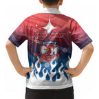 Personalized Sydney Roosters Hawaiian Shirt Y2K Grunge Aesthetic With Cyber Flames and Starburst Graphics