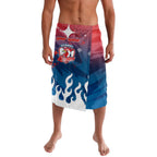 Personalized Sydney Roosters Lavalava Y2K Grunge Aesthetic With Cyber Flames and Starburst Graphics