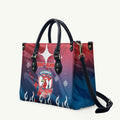 Personalized Sydney Roosters Leather Bag Y2K Grunge Aesthetic With Cyber Flames and Starburst Graphics