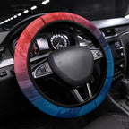 Sydney Roosters Steering Wheel Cover Y2K Grunge Aesthetic With Cyber Flames and Starburst Graphics