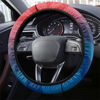 Sydney Roosters Steering Wheel Cover Y2K Grunge Aesthetic With Cyber Flames and Starburst Graphics