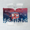 Personalized Sydney Roosters Tablecloth Y2K Grunge Aesthetic With Cyber Flames and Starburst Graphics