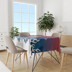 Personalized Sydney Roosters Tablecloth Y2K Grunge Aesthetic With Cyber Flames and Starburst Graphics