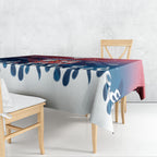Personalized Sydney Roosters Tablecloth Y2K Grunge Aesthetic With Cyber Flames and Starburst Graphics