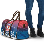 Personalized Sydney Roosters Travel Bag Y2K Grunge Aesthetic With Cyber Flames and Starburst Graphics