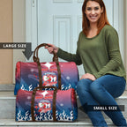 Personalized Sydney Roosters Travel Bag Y2K Grunge Aesthetic With Cyber Flames and Starburst Graphics