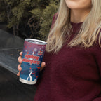 Personalized Sydney Roosters Tumbler Cup Y2K Grunge Aesthetic With Cyber Flames and Starburst Graphics