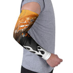 Personalized Wests Tigers Arm Sleeves Y2K Grunge Aesthetic With Cyber Flames and Starburst Graphics