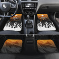 Personalized Wests Tigers Car Mats Y2K Grunge Aesthetic With Cyber Flames and Starburst Graphics