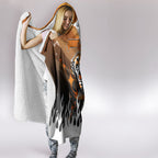 Personalized Wests Tigers Hooded Blanket Y2K Grunge Aesthetic With Cyber Flames and Starburst Graphics