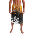 Personalized Wests Tigers Lavalava Y2K Grunge Aesthetic With Cyber Flames and Starburst Graphics