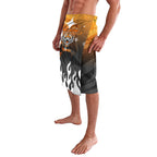 Personalized Wests Tigers Lavalava Y2K Grunge Aesthetic With Cyber Flames and Starburst Graphics