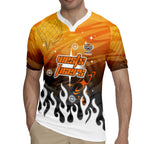 Personalized Wests Tigers Rugby Jersey Y2K Grunge Aesthetic With Cyber Flames and Starburst Graphics