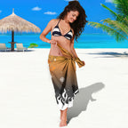 Personalized Wests Tigers Sarong Y2K Grunge Aesthetic With Cyber Flames and Starburst Graphics