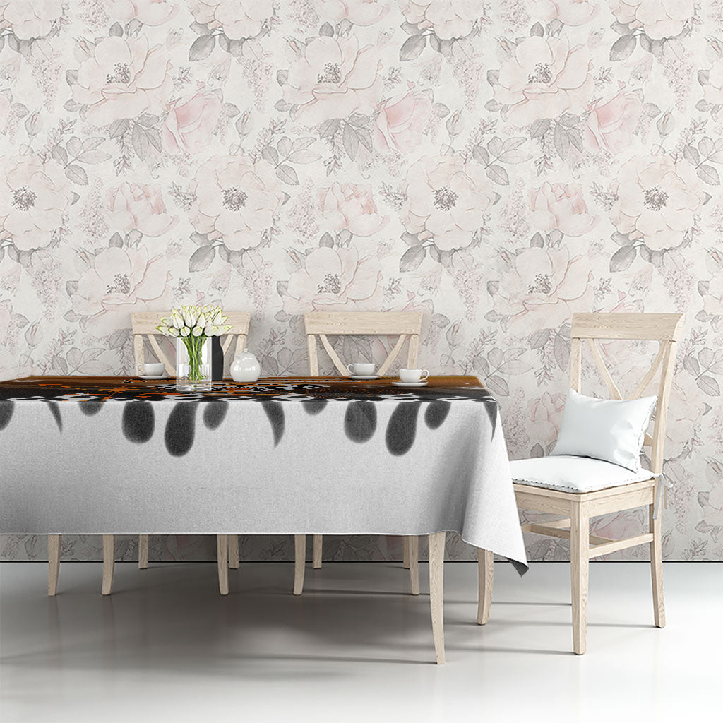 Personalized Wests Tigers Tablecloth Y2K Grunge Aesthetic With Cyber Flames and Starburst Graphics