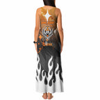 Personalized Wests Tigers Tank Maxi Dress Y2K Grunge Aesthetic With Cyber Flames and Starburst Graphics